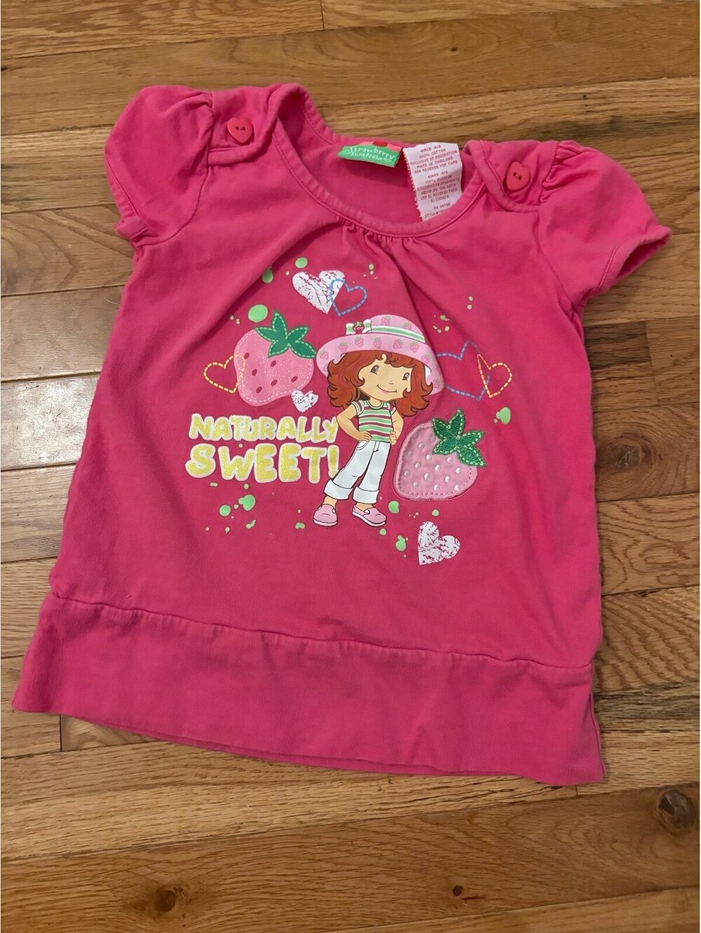 Vintage Y2K strawberry shortcake graphic tee 4/5